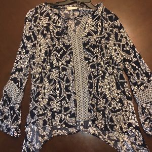 Altar’d State navy and cream long sleeve